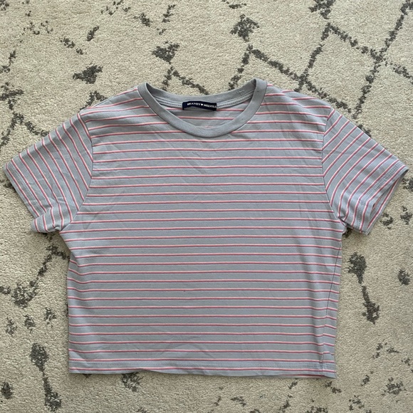 Brandy Melville Tops - super rare cute colors stripe brandy crop tee